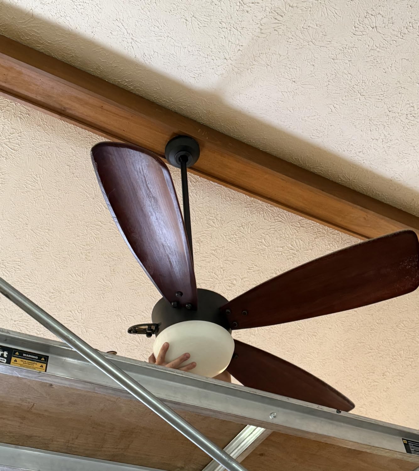 72'' Large Ceiling Fans with Lights, Modern Black Ceiling Fan Remote/APP Control, Dimmable, Quiet DC Motor Big Ceiling Fan for Indoor/Covered Outdoor customer photo 2