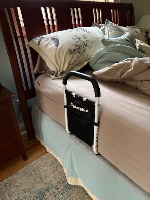 Bed Rails for Elderly Adults - ASTM Approved Adjustable Bed Cane with Non-Slip Ergonomic Handle & Storage Pocket, Bed Railings for Seniors Hold up to 350 LBS, Tool-Free customer photo 1