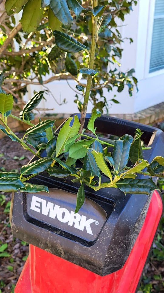 EWORK 15 Amp Electric Wood Chipper Shredder, Max 1.8