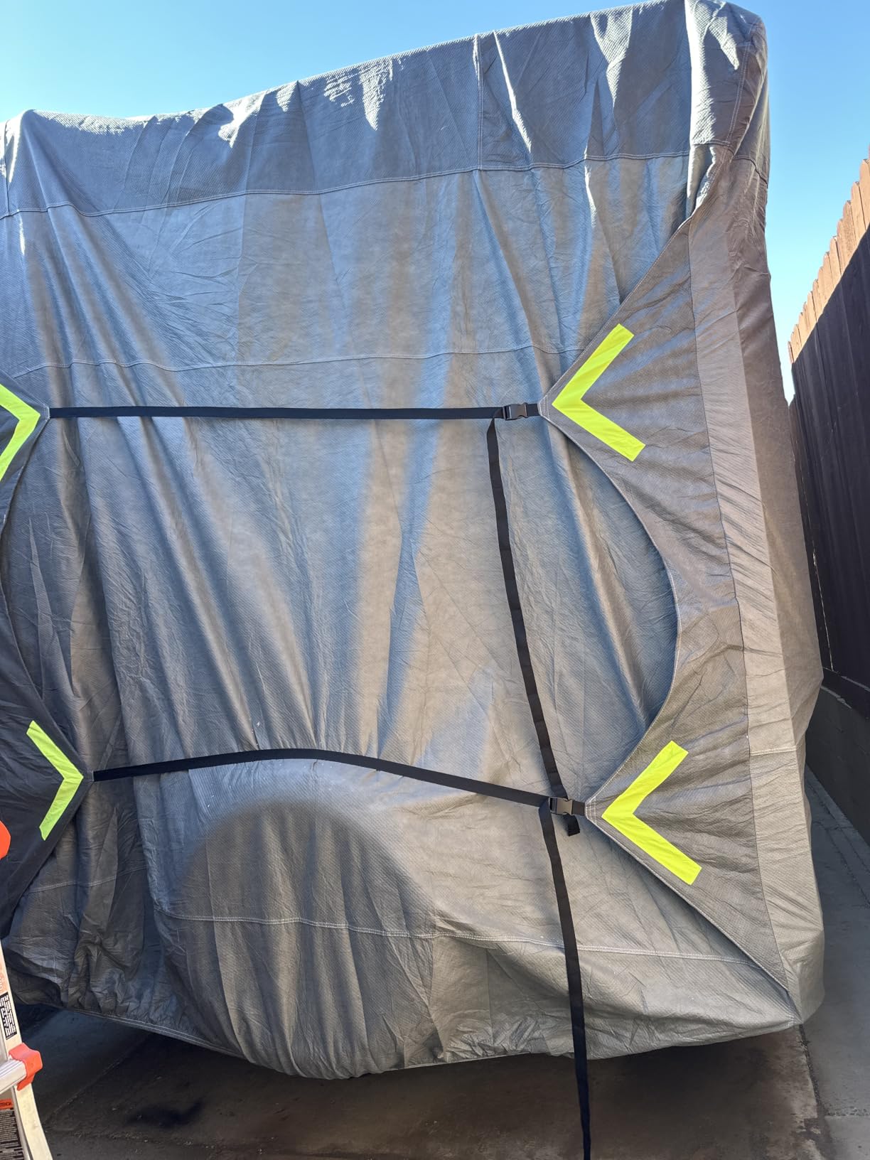 Heavy Duty 8 Layers RV Cover 35-38ft, Rip-Stop Motorhome Camper Cover with Windproof Straps, Gutter & Tongue Jack Covers, Utility Travel Trailer Cover for All Weather Protection customer photo 2