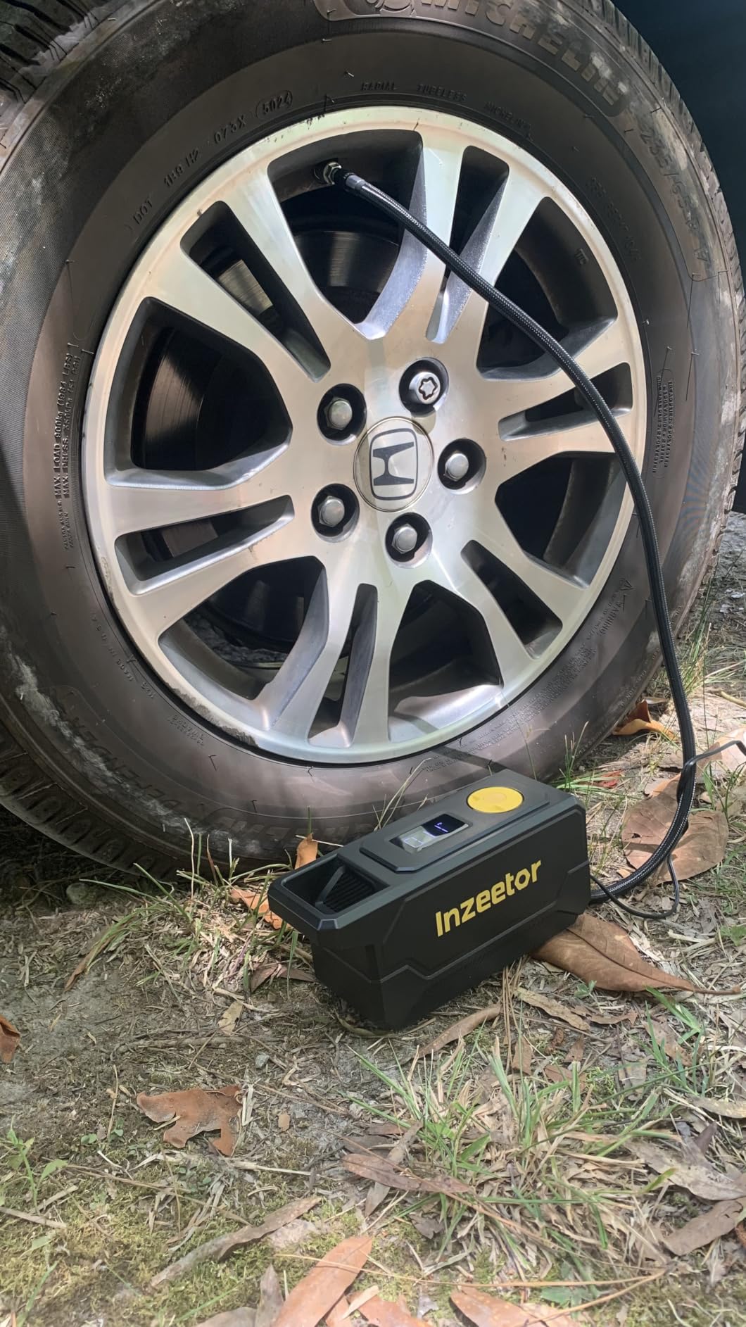 150 PSI Tire Inflator Portable Air Compressor with Digital Pressure, Black | 12V DC Auto Shutoff Air Pump Emergency LED Light for Car Tires, Bicycle & Balloons customer photo 1