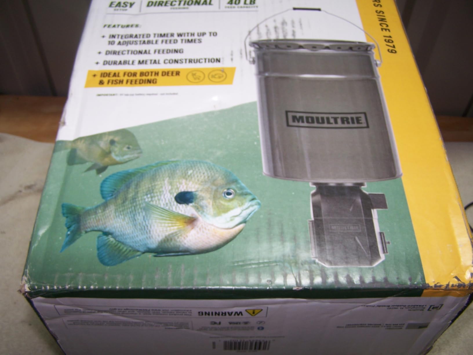 Moultrie All-in-One Hanging Directional Feeder - 40 Lb, Bluetooth App | Bluetooth App Control, pairs with Edge 3, directional spread for deer and fish ponds, adjustable feed times, easy setup customer photo 2
