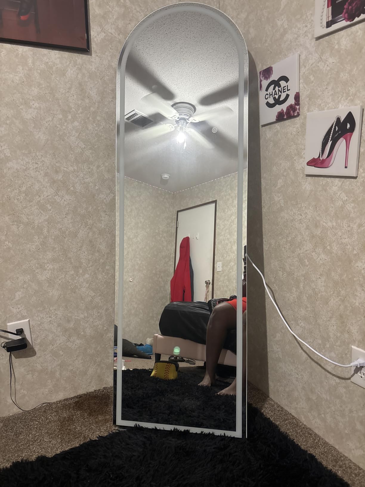 DUMOS Arched Full Length Mirror Lighted, 20