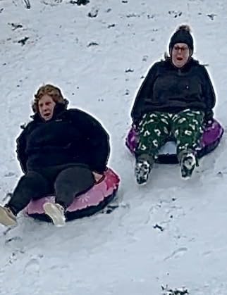 Snow Tube, 36'' 3Packs/4Packs Snowman Snow Tubes for Kids & Adults, Durable Cold-Resistant PVC Inflatable Snow Sled, Heavy-Duty Hard Bottom & Handles, Perfect for Family Boys Girls Sports Fun customer photo 2