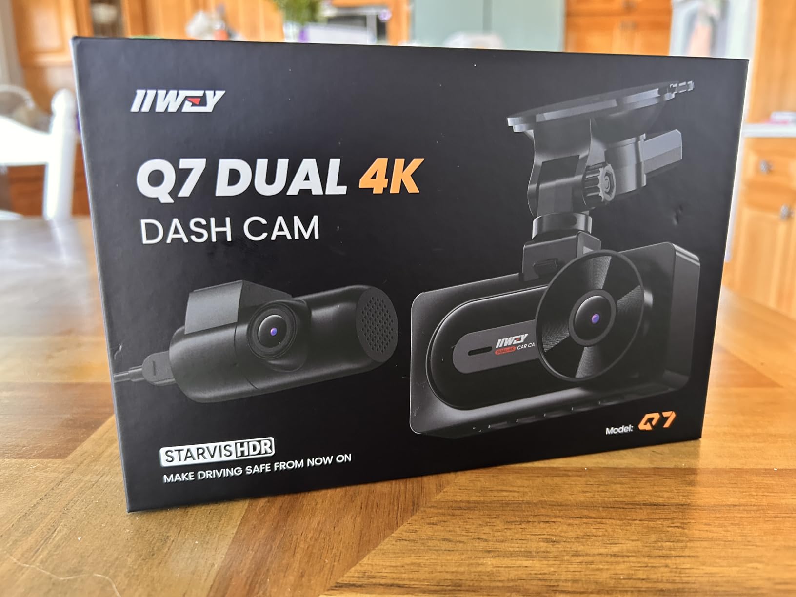 IIWEY 4K+4K Dash Cam Front and Rear, Dual STARVIS Sensor, 5G WiFi-6 (up to 20MB/s) with App, 128G SD Card Included, GPS, Dash Camera for Cars with 24/7 Parking Mode, 3.18 Inch IPS, 170° Wide Angle customer photo 1