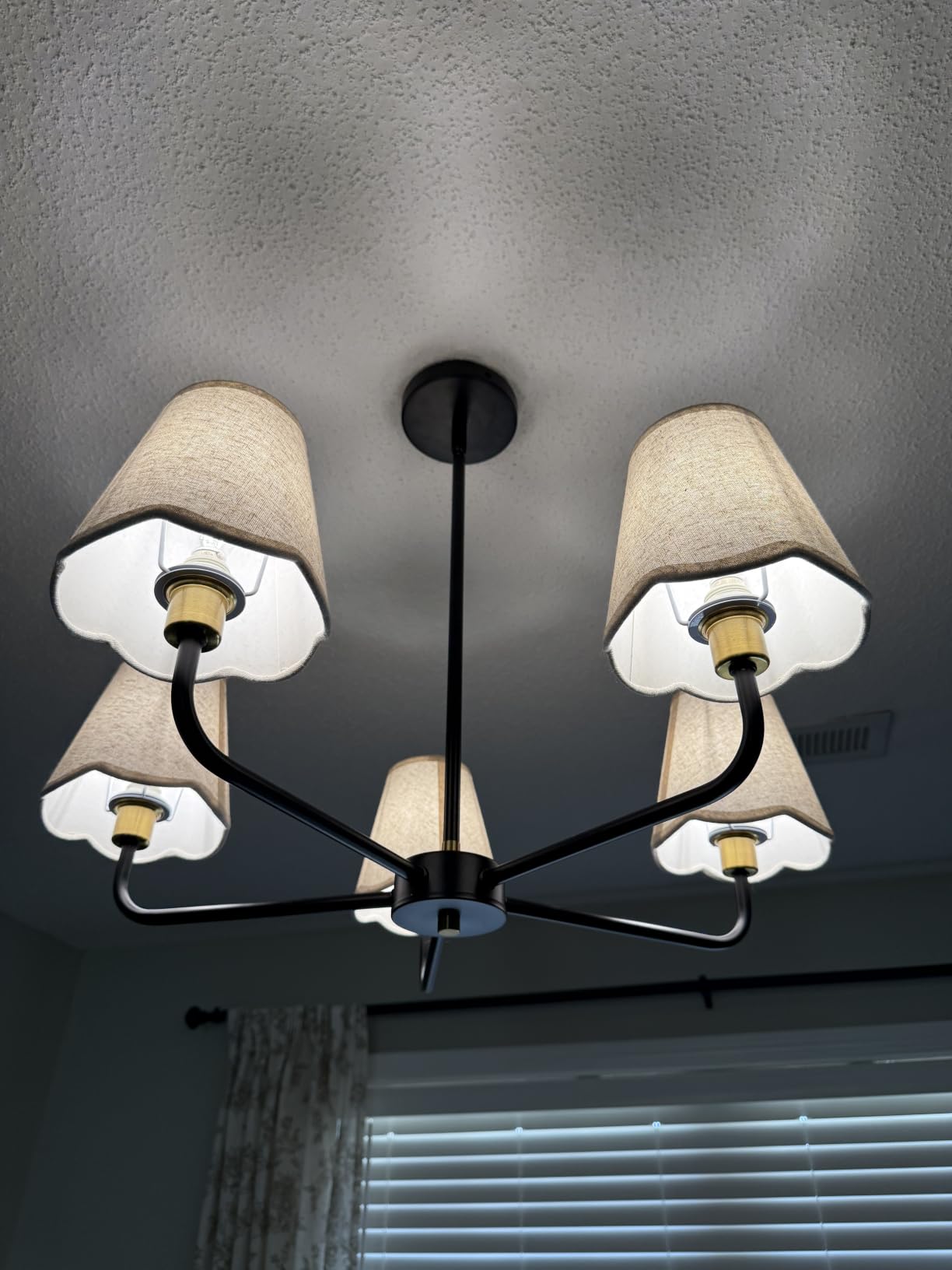 KAISITE Modern Gold Chandelier 5-Light Farmhouse Chandelier for Dining Room Industrial Dining Kitchen Light Fixture Over Table Ceiling Chandelier for Bedroom Living Room Foyer Entryway customer photo 1