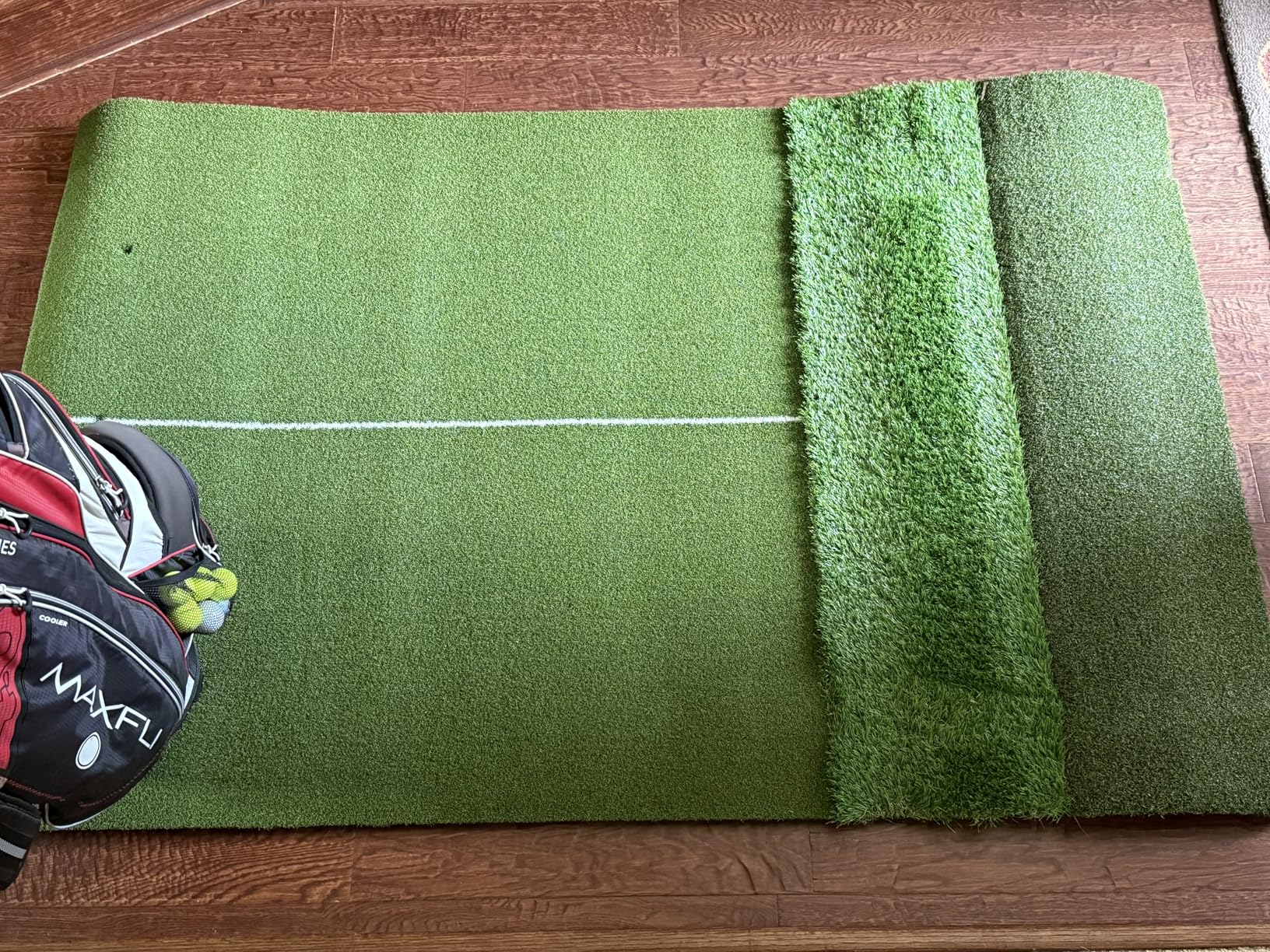 Tri-Turf Premium Golf Hitting Mat, 6x4ft Extra Large, 50mm/55mm/31mm Extra Thick, Non-Slip Foam Base, Dense Artificial Grass, Accept Real Tees, Indoor & Outdoor Practice, Drive/Chip/Pitch, with Tees customer photo 1
