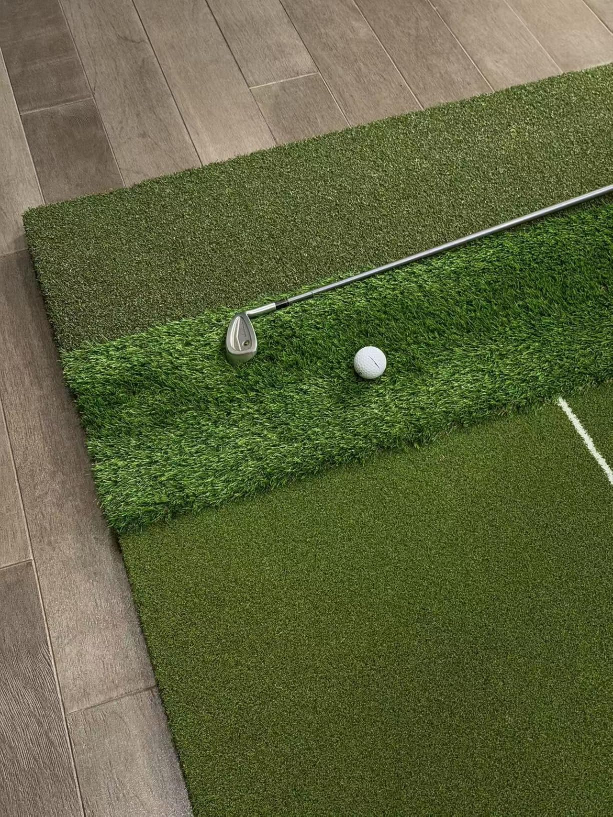 Tri-Turf Premium Golf Hitting Mat, 6x4ft Extra Large, 50mm/55mm/31mm Extra Thick, Non-Slip Foam Base, Dense Artificial Grass, Accept Real Tees, Indoor & Outdoor Practice, Drive/Chip/Pitch, with Tees customer photo 2