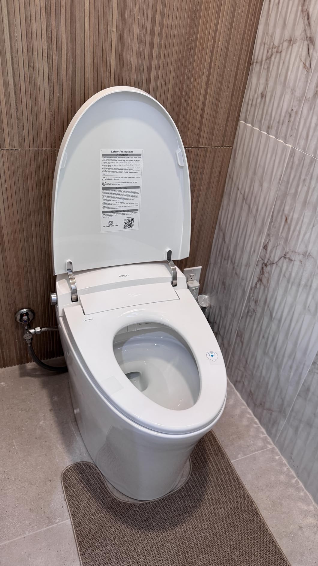 EPLO One Piece Smart Toilet Bidet, Tank&Pump, Foam Shield, Auto Flush E18 | Foot-sensor Flush, Blackout Flush, Elongated Heated Seat, Warm Water Wash, Air Dryer, Modern Japanese Toilet for Bathroom customer photo 2