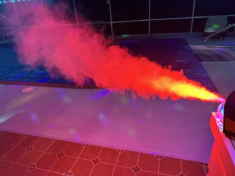 1200W Fog Machine, 6000CFM for Halloween, Disco Light & Remote | 13-Color LED Effect Smoke Machine, Wired & Wireless Remote, Dry Run Protect, for Indoor, Outdoor, Wedding, Parties & DJ Stage customer photo 1