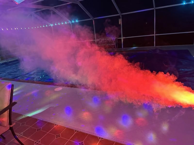 1200W Fog Machine, 6000CFM for Halloween, Disco Light & Remote | 13-Color LED Effect Smoke Machine, Wired & Wireless Remote, Dry Run Protect, for Indoor, Outdoor, Wedding, Parties & DJ Stage customer photo 2