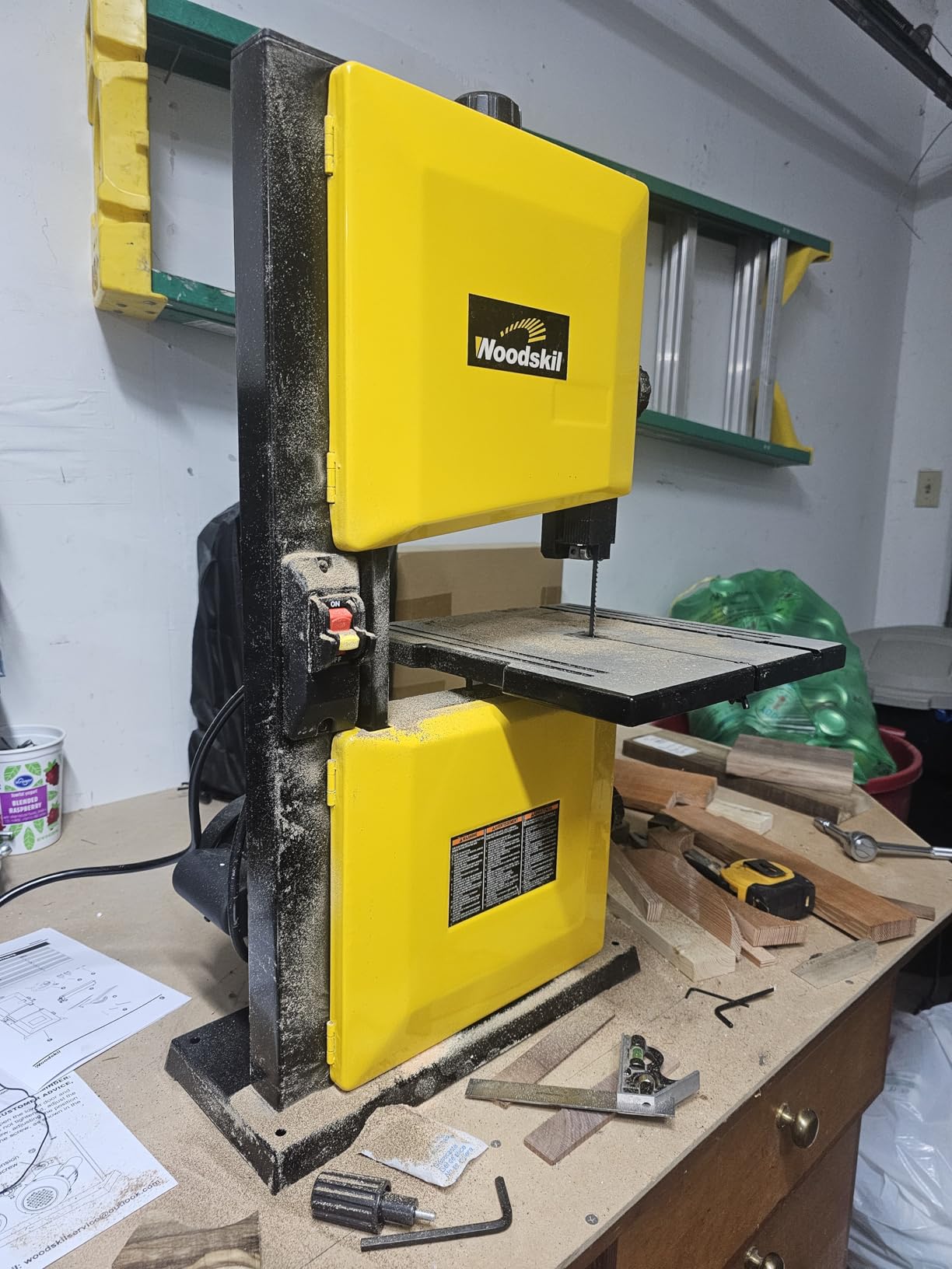 WOODSKIL 10-Inch Benchtop Bandsaw with Stand, 3.4A Dual-Speed Band Saw, 2360/3000 FPM, 5-1/8-Inch Cutting Height, 10-Inch Throat, Quick Tension System and Tool-Free Doors customer photo 2