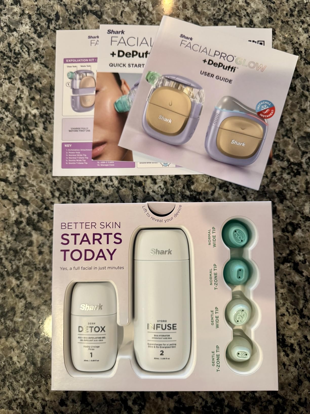 Shark FacialPro Glow + DePuffi 2-in-1 Facial & Contrast Therapy, FH320PL | Hydro-Powered Facial System + DePuffi Hot & Cold Therapy, Clinically Tested to Exfoliate, Hydrate & Depuff in 10 Minutes customer photo 1