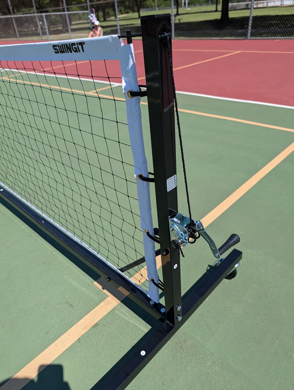Pro Pickleball Net with Wheels, Hand Crank Tension System, 22ft Tournament IFP Regulation Size, Heavy Duty Frame, Anti-Sag, Locking Wheels, Perfect for Outdoor Court & Indoor Gym customer photo 2
