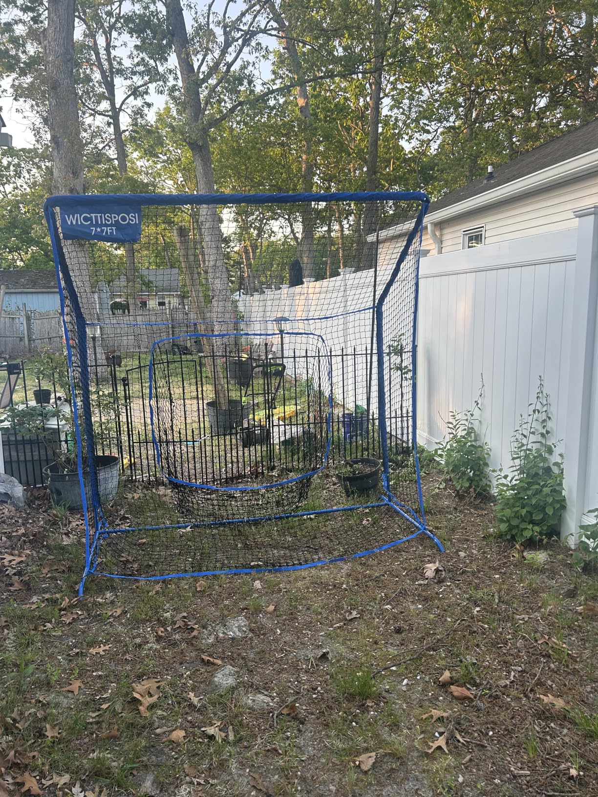 Baseball Softball Net with Blocking System, Batting Cage Practice Net | All-Around Ball Containment, Heavy-Duty Pre-Assembled Metal Frame, 7-Ply Tear Resistant Net, for Backyard Hitting & Pitching customer photo 2