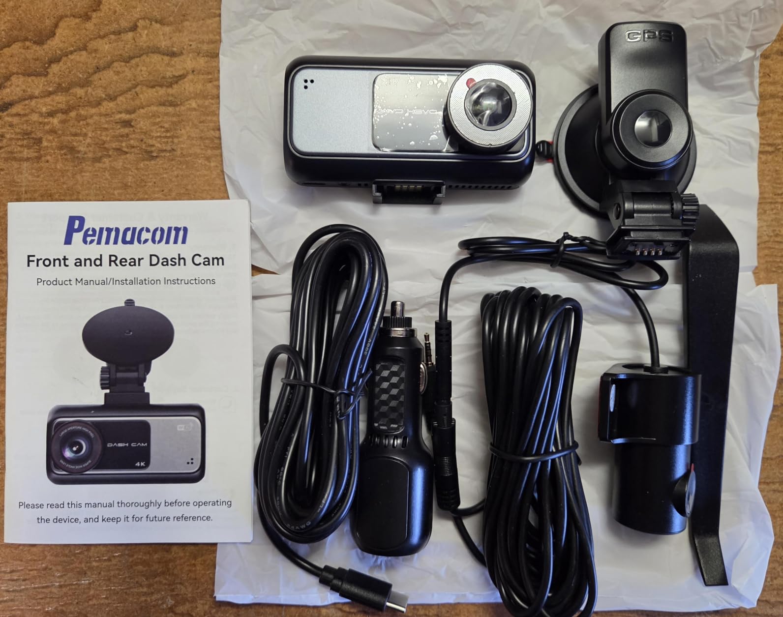 Pemacom Truck Dash Cam Easy-Steup: Dual Camera 4K Front and 2K Rear with Night Vision GPS WiFi Clear Captures Pickup Trucks License Plates - 72H Parking Monitoring for Daily Commute customer photo 1