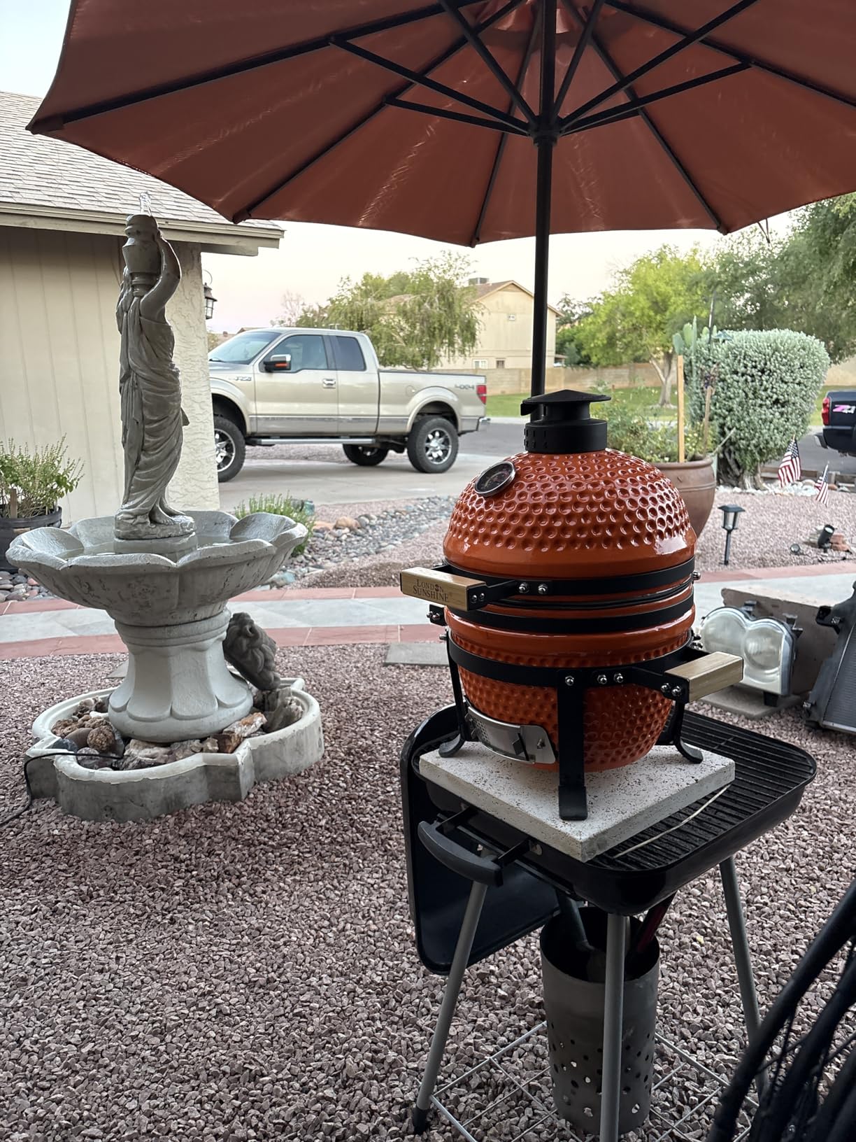 13-Inch Ceramic Kamado Grill, Waterproof Vent Cap, Green | Portable Charcoal Grill with Stainless Steel Grate for Patio & Outdoor customer photo 2