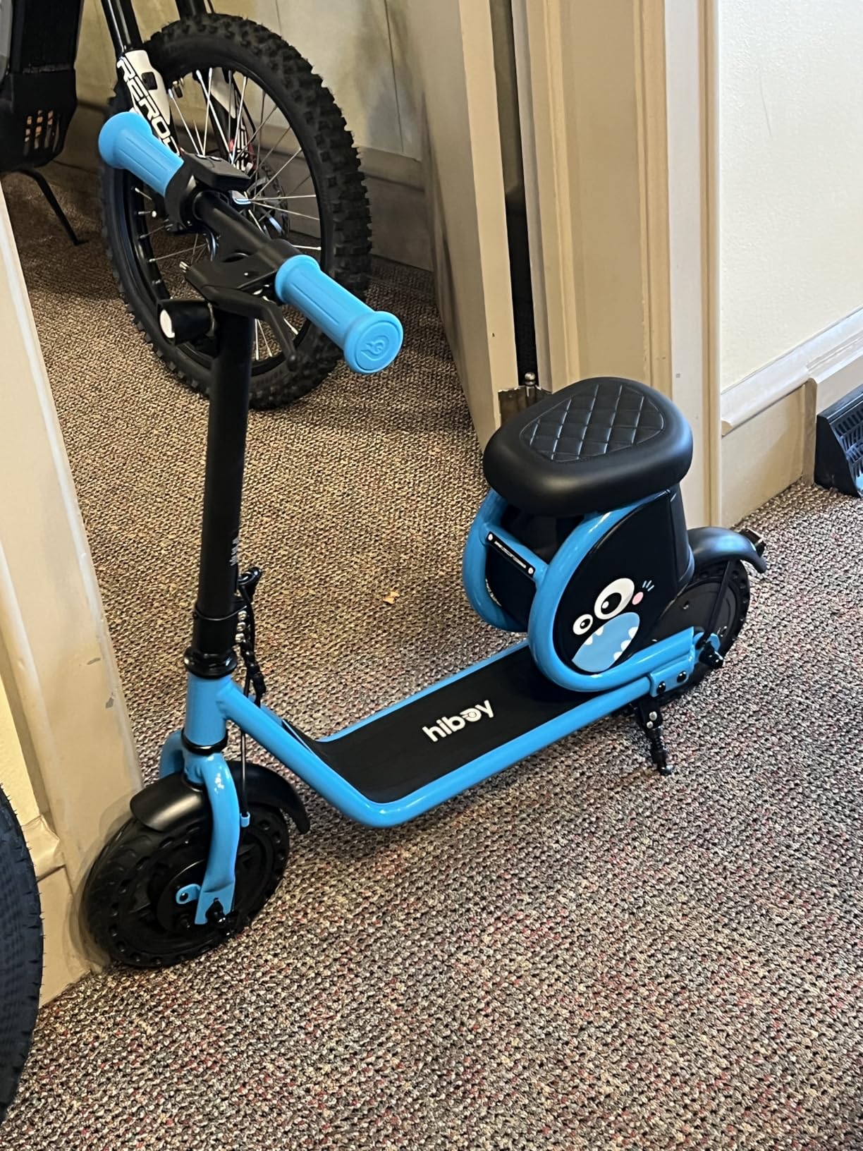 Hiboy JoyHaul Electric Scooter for Kids w/Seat, Ages 4-10, 9.3MPH, UL 2272 | Unique Under-Seat Storage, Powerful 100W Brushless Motor, 56.16Wh Safe Battery, Colorful LED Neon Lights, Ideal Kids Gift customer photo 1