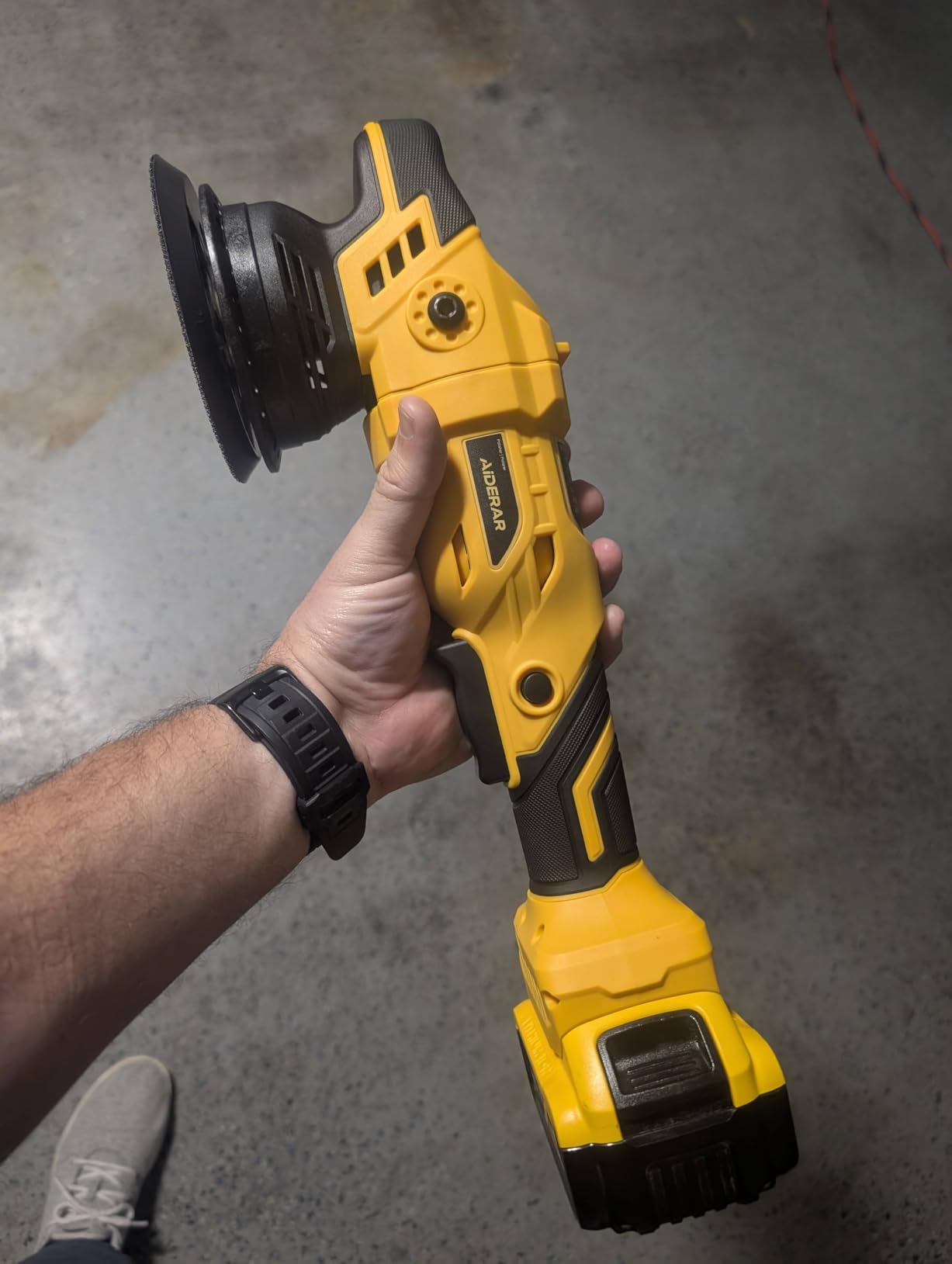 Brushless Car Buffer Polisher for Dewalt 20V Max (No Battery), 15mm Dual Action Orbit, 5-Speed Control, 5-Inch Backing Plate, Smooth Low-Vibration Operation customer photo 2