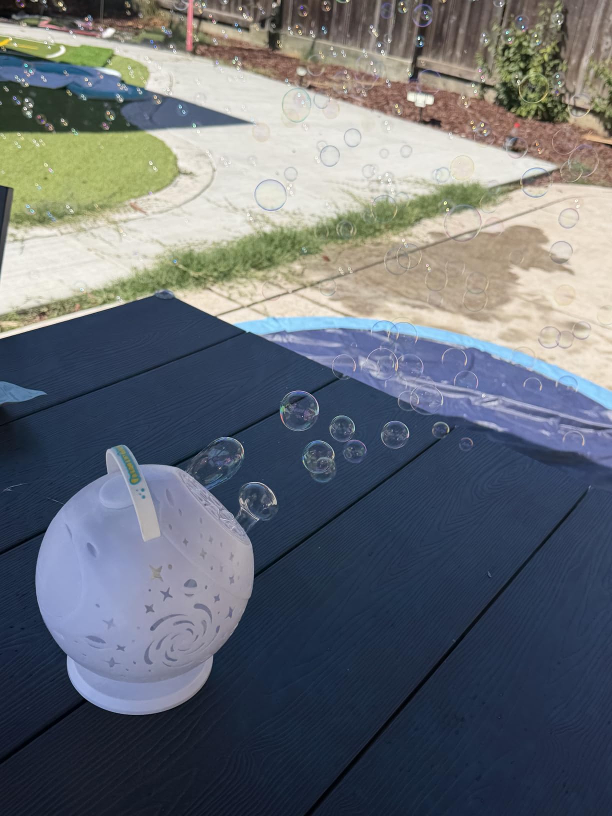 Bubble Machine for Toddlers Kids & Pets with Remote Control | Automatic Rotation & RGB Lights, Type-C Charge, Bubble Maker for Kids, Weddings, Birthday Parties, Outdoor Activities customer photo 1
