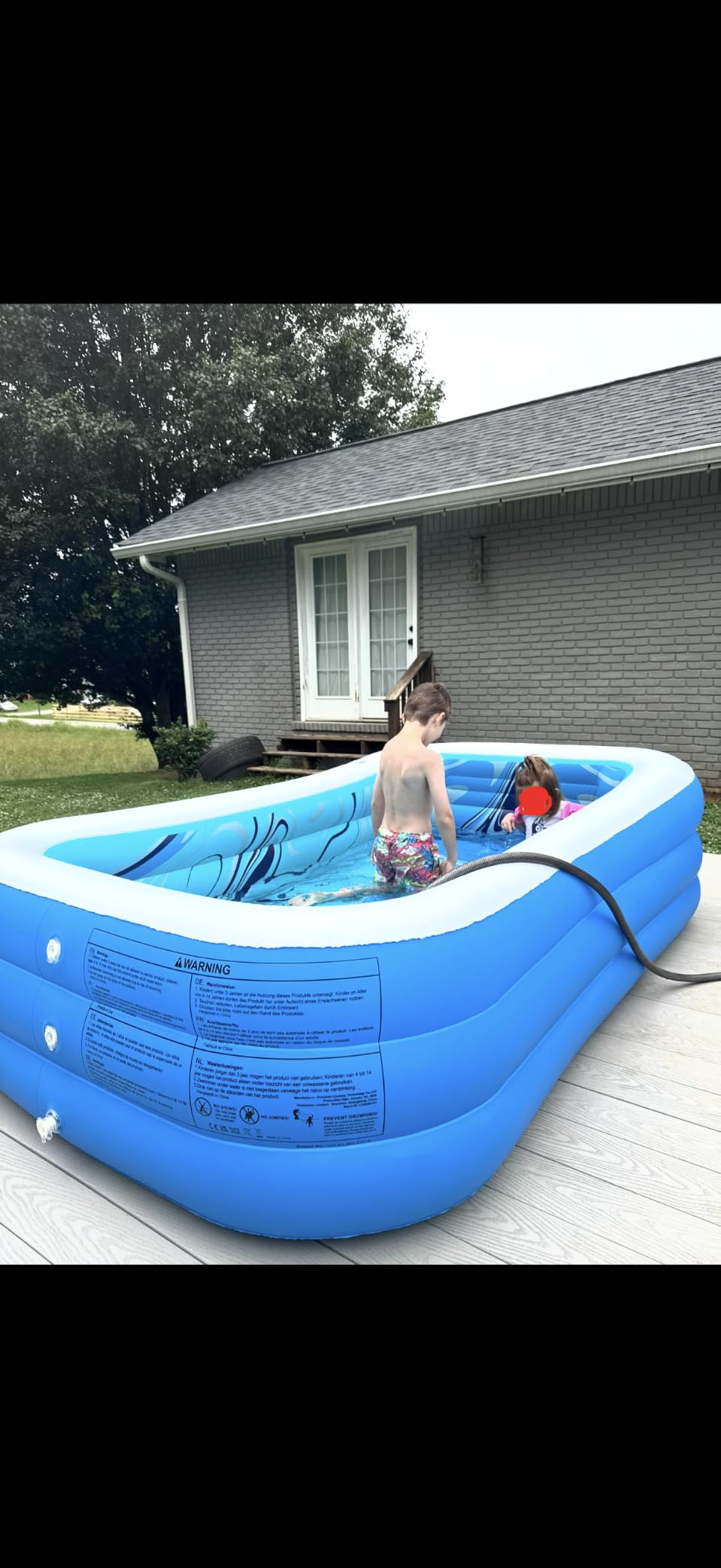 Inflatable Pool with Big Backrest and Seat, 98 x 63 x 21.6 Inch Oversized Pool for Adults customer photo 2