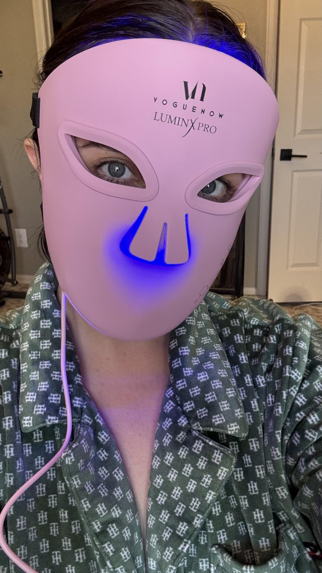 LuminX Pro LED Red Light Therapy Mask for Wrinkles & Acne | FDA-Cleared, 280 LEDs, Red, Blue, NIR and Deep Near Infrared Facial Skincare Device, with Chin and Lip Coverage customer photo 2