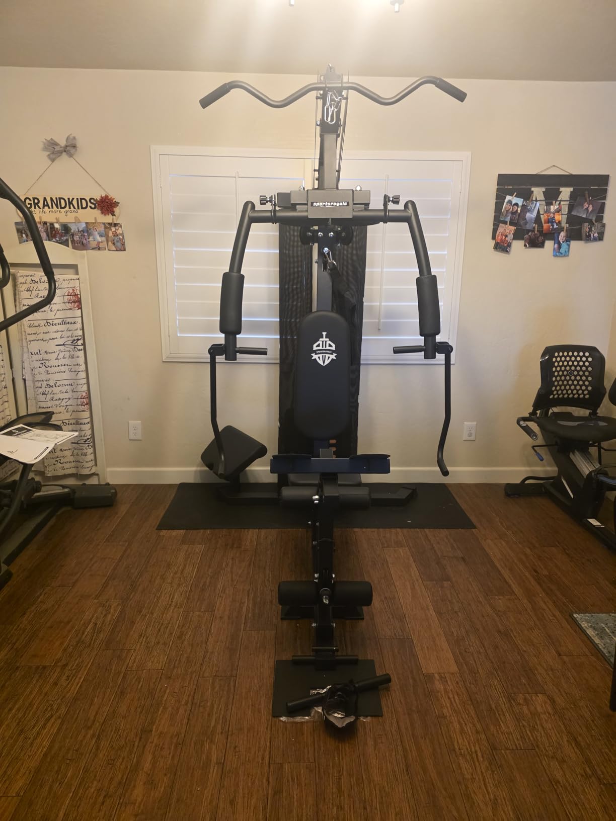 SPORTSROYALS Home Gym, Multifunctional Workout Station with Leg Press | 150LBS Weight Stack Full Body Workout Equipment for Home Exercise Fitness Strength Training customer photo 1