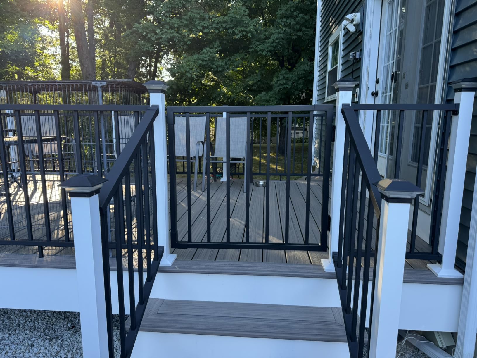 3ft x 36in Aluminum Deck Gate Kit with Self Closing Hinges and Latch | Welded Anti Sag Frame, Cut-to-Fit, AAMA 2604 Weather-Resistant Finish, Easy DIY installation, Deck Porch Patio garden Gate customer photo 1