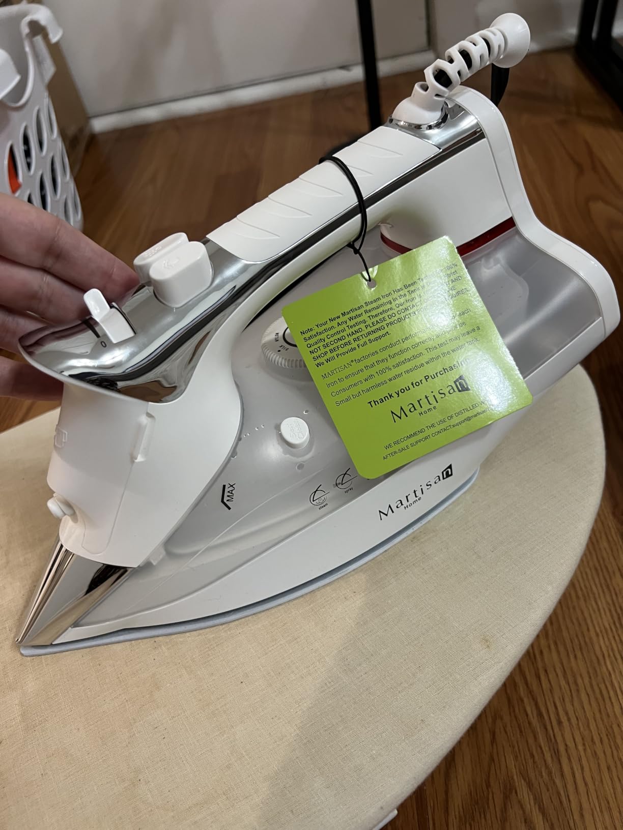 Martisan Steam Generator Iron for Clothes, LED Steam Station, 1800W Power, 8 Bar Max Pressure, 1.9L Water Tank, 550g/min Steam Burst, Auto Off, Ceramic Soleplate, Fast Wrinkle Removal, Purple customer photo 1