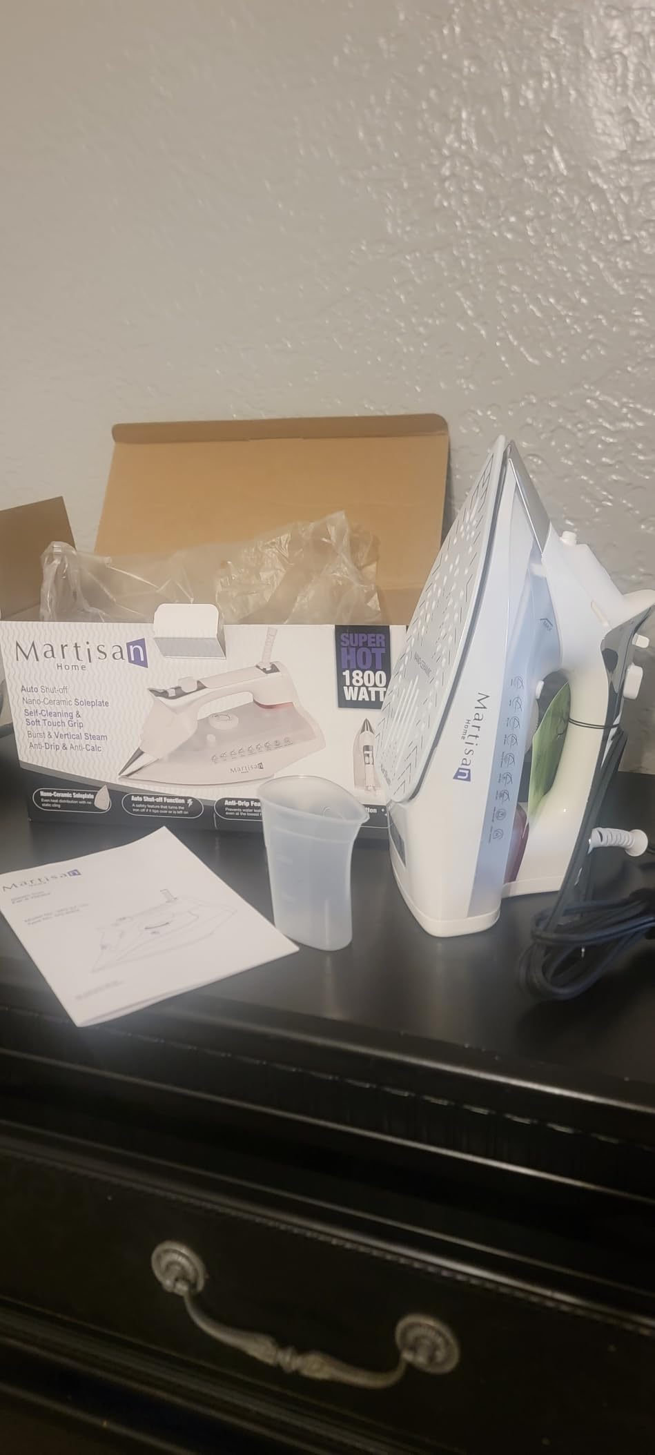 Martisan Steam Generator Iron for Clothes, LED Steam Station, 1800W Power, 8 Bar Max Pressure, 1.9L Water Tank, 550g/min Steam Burst, Auto Off, Ceramic Soleplate, Fast Wrinkle Removal, Purple customer photo 2