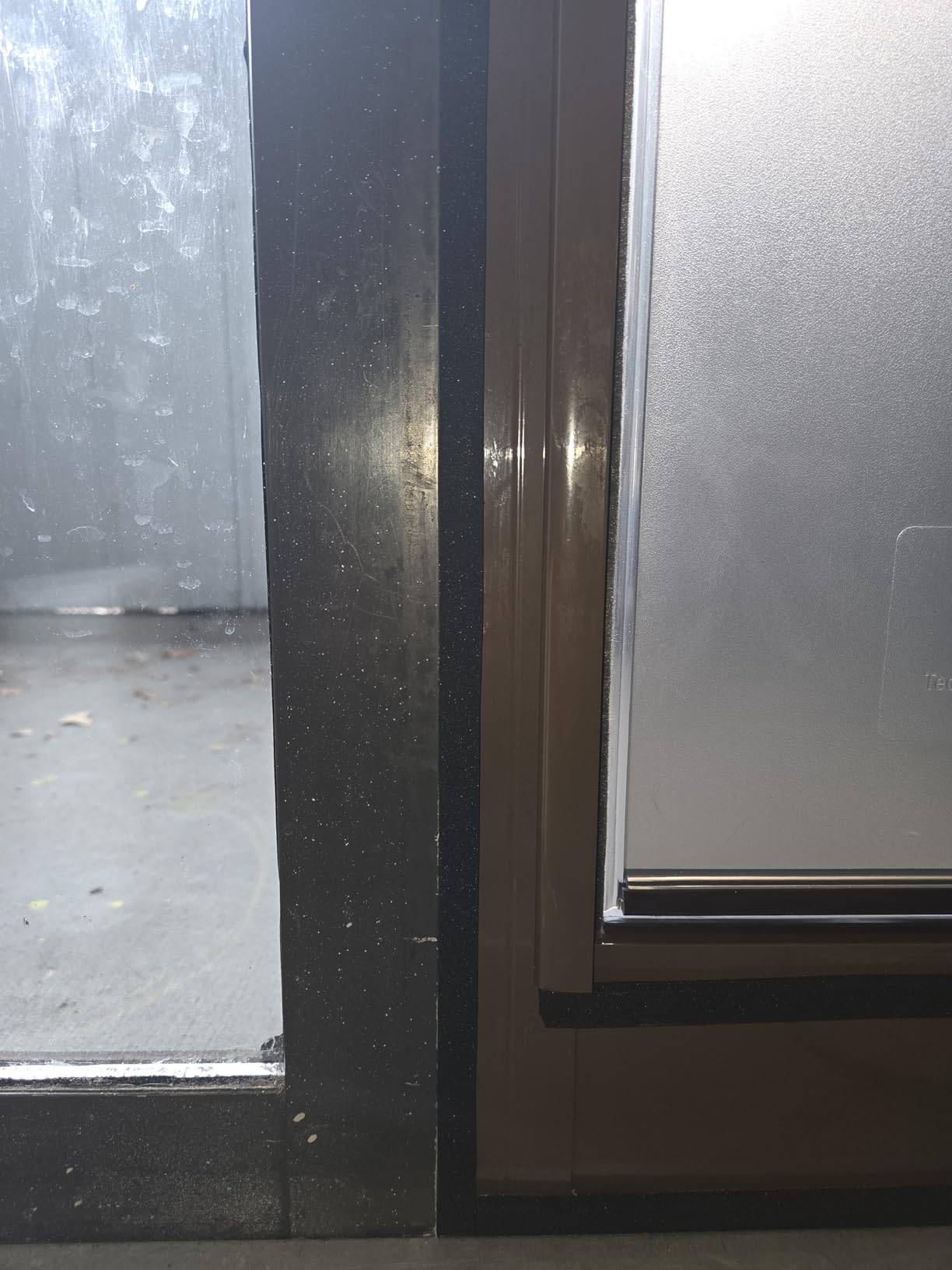 VEVOR Dog Door for Sliding Glass Door, 75 7/8 to 80 11/16 in Adjustable Height, Aluminum Alloy Frame with Rotating Hinges, Lock Design, Sliding Glass Pet Door for Renters customer photo 1