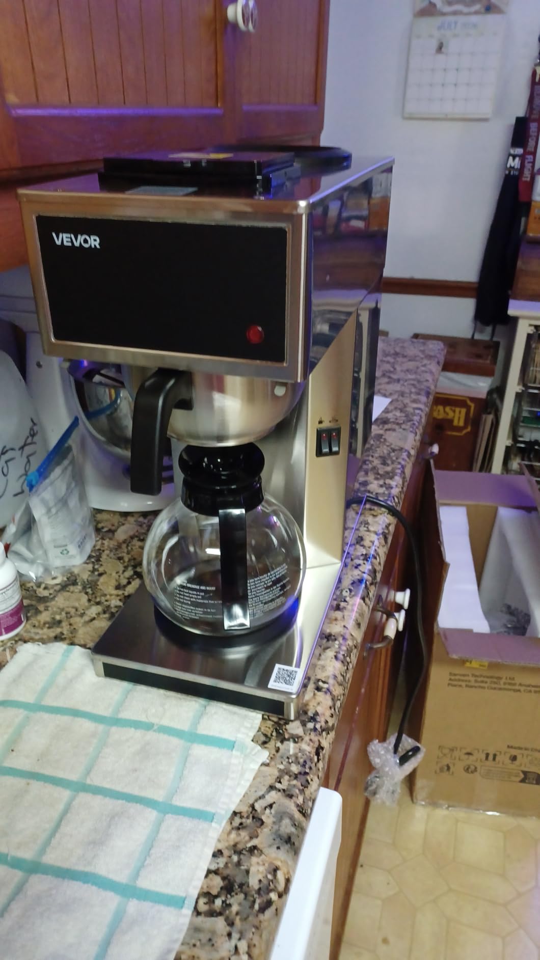 VEVOR Commercial Drip Coffee Maker, 12 Cups Coffee-Maker Machine with 2 Glass Carafes and 2 Decanter Warmer Plates, Stainless Steel Drip Style Coffee Brewer, for Restaurant, Office, Coffee Shop & Home customer photo 1