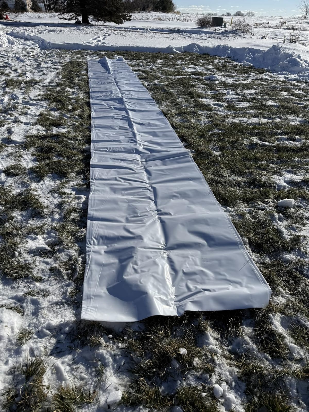 White 7 Mil Ice Rink Liner - Backyard Ice Rink Kit Liner - Outdoor Ice Rink Liner DIY Backyard Rink Tarp for at Home Hockey Practice & Ice Skating Training customer photo 1
