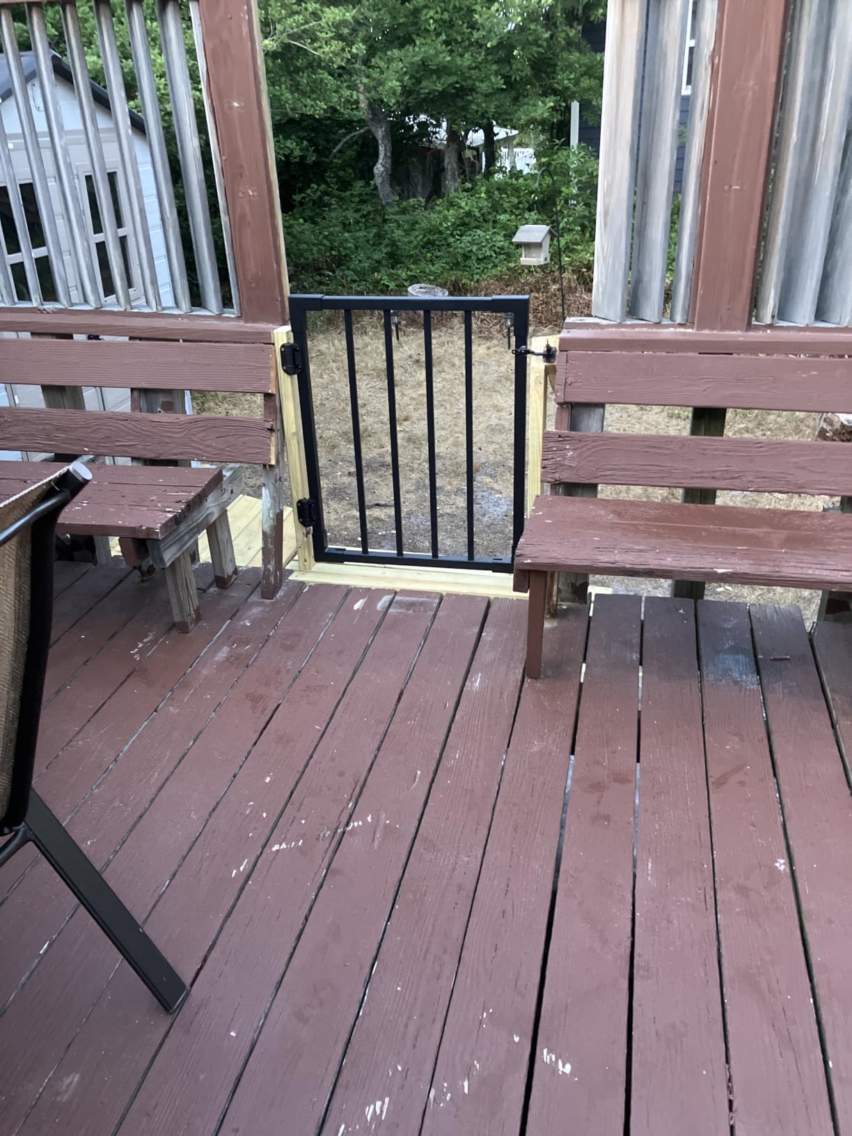 W.3ft x H.36in Aluminum Deck Gate Kit Outdoor, DIY Cuttable, Black | Welded Anti Sag Frame, Self Closing Hinges and Latch, AAMA 2604 Weather-Resistant Finish for Patio, Garden, Stairs customer photo 2