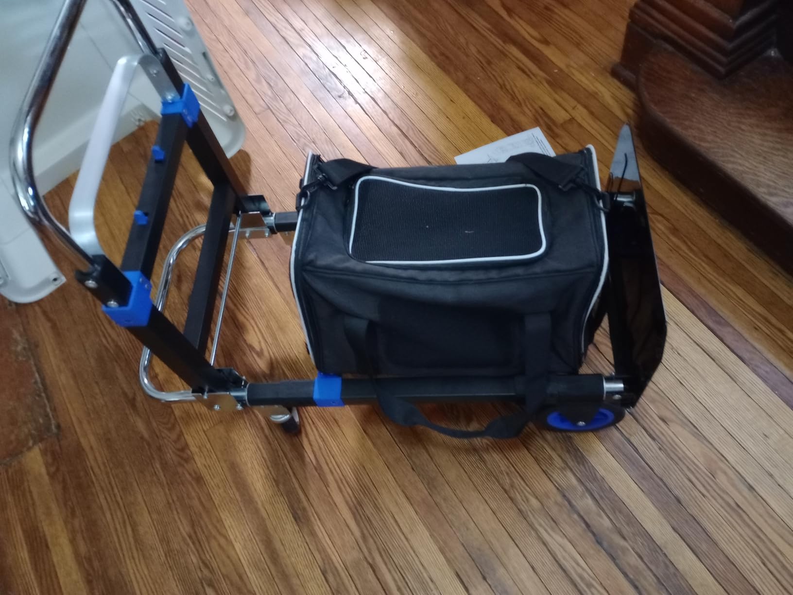 Red Convertible Hand Truck Dolly Cart with 4 Wheels Heavy Duty, 1000 Lbs Capacity, 2 Straps for Moving Furniture/Appliance/Carton/Warehouse/Office/Easy to Follow Video to Install customer photo 1