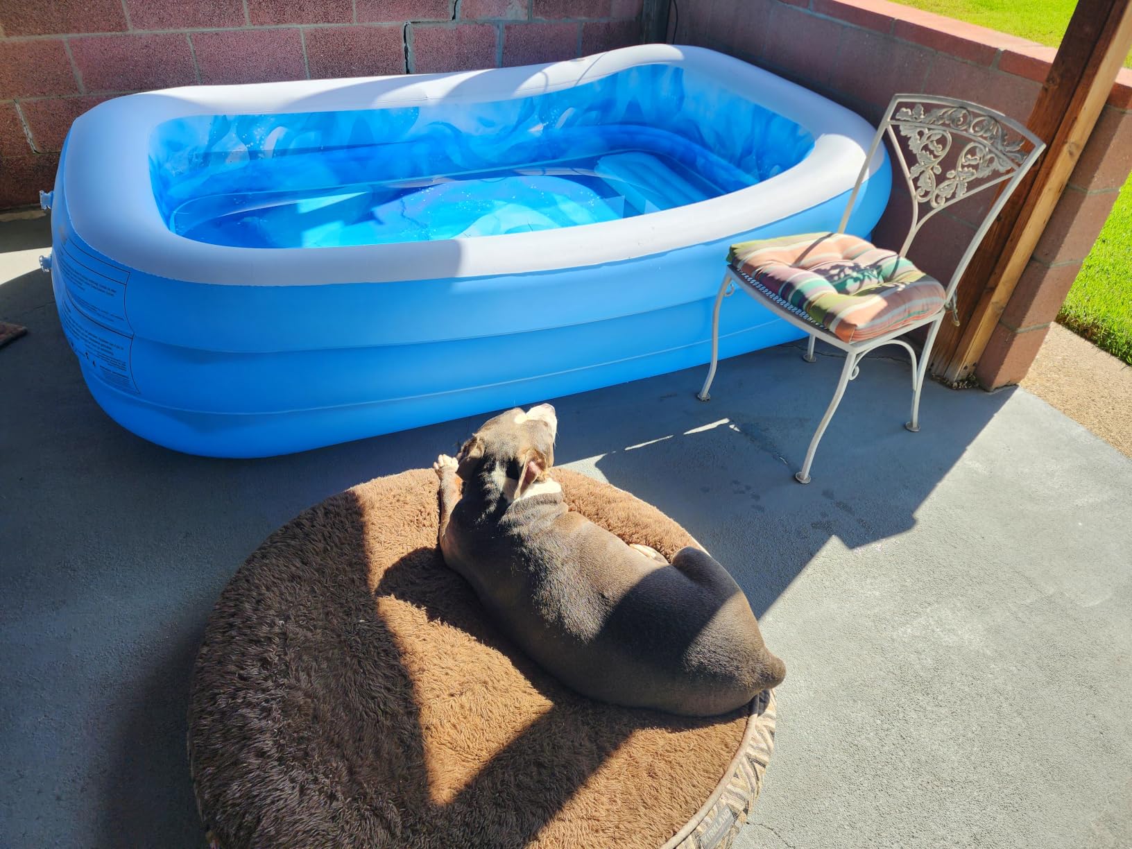 Inflatable Pool with Seats and Headrest, Oversized Thickened Large Blow Up Pool for Adult, Inflatable Backyard Pools for Adult, Durable Swim Center Inflatable Family Lounge Pool 98x63x21.6IN customer photo 2