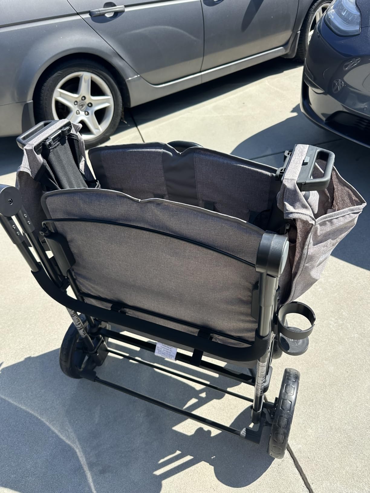 Radio Flyer Pathfinder 2-Seat Stroller Wagon, for Kids 6+ Months, UV Canopy | Compact Fold, All-Terrain Tires, Seats Convert to Flatbed, Snack Tray & Storage, Cup Holders customer photo 2