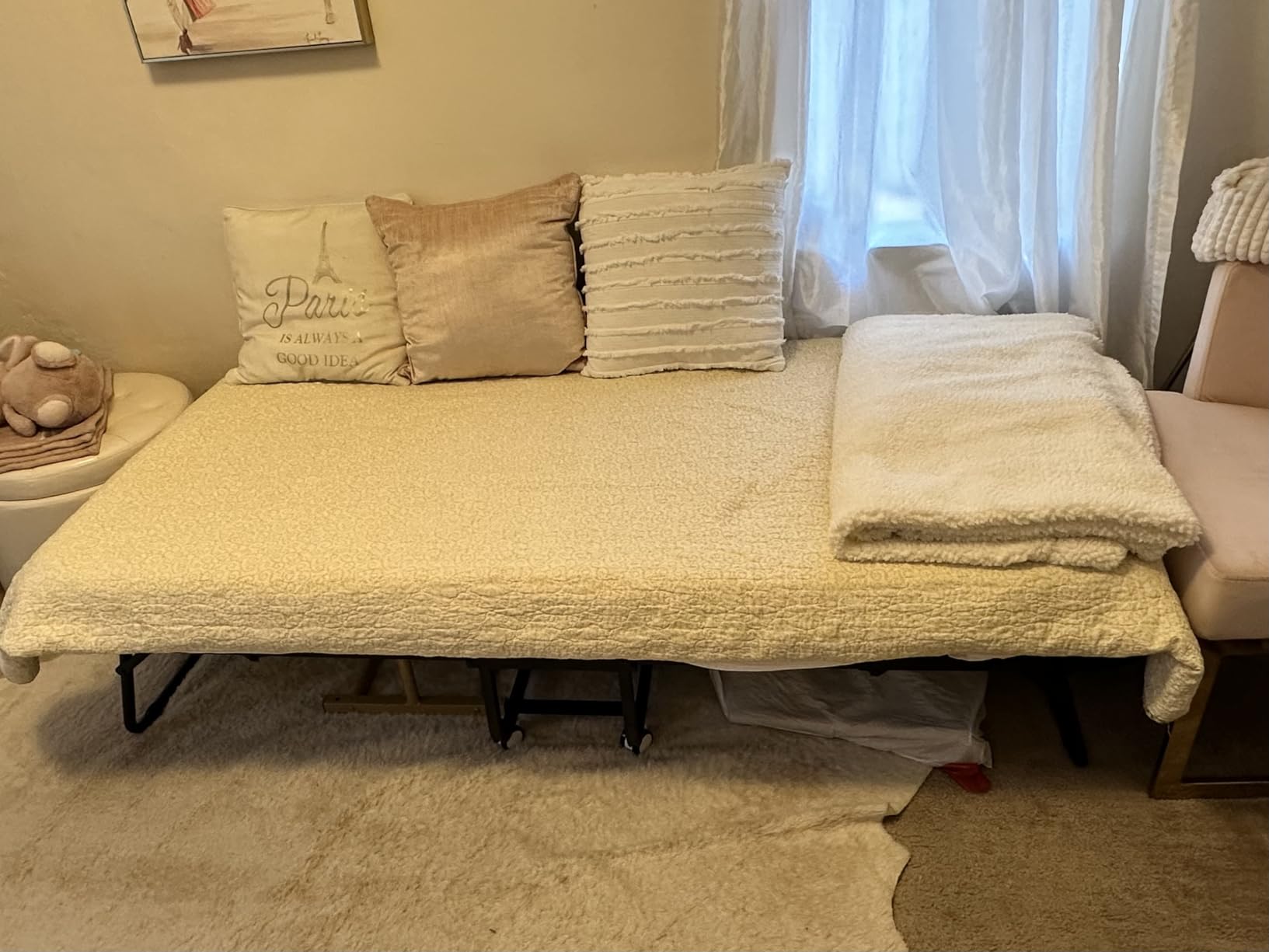 Greenvelly Folding Bed with 5 Inch Mattress, 75
