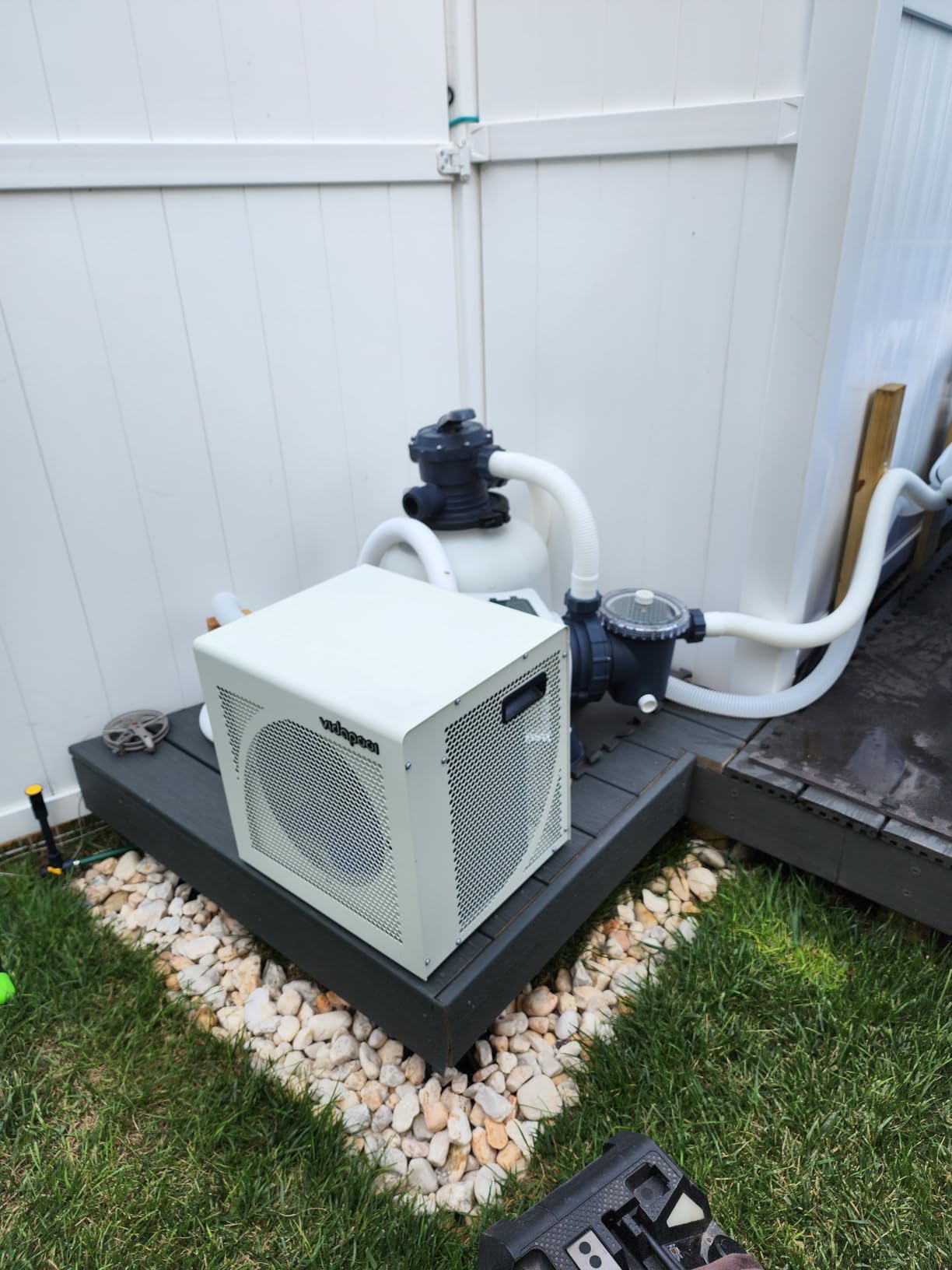 75,000 BTU Inverter Swimming Pool Heat Pump for Above Ground and Inground Pool, Smart WiFi Control Electric Pool Heater customer photo 1