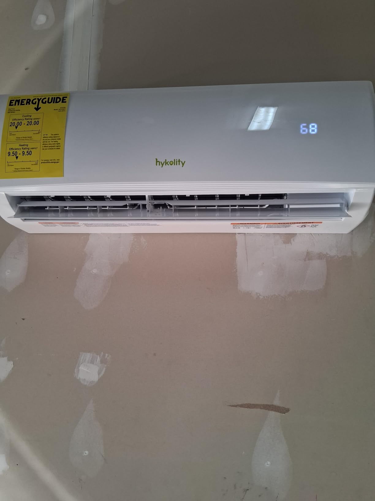Hykolity 28000 BTU Tri Zone Wifi Enabled Mini Split Air Conditioner, 20 SEER2 208-230V 9000+9000+9000 BTU Ductless Wall Mounted Inverter Air Conditioner & Heater Pump with Installation Kits customer photo 1