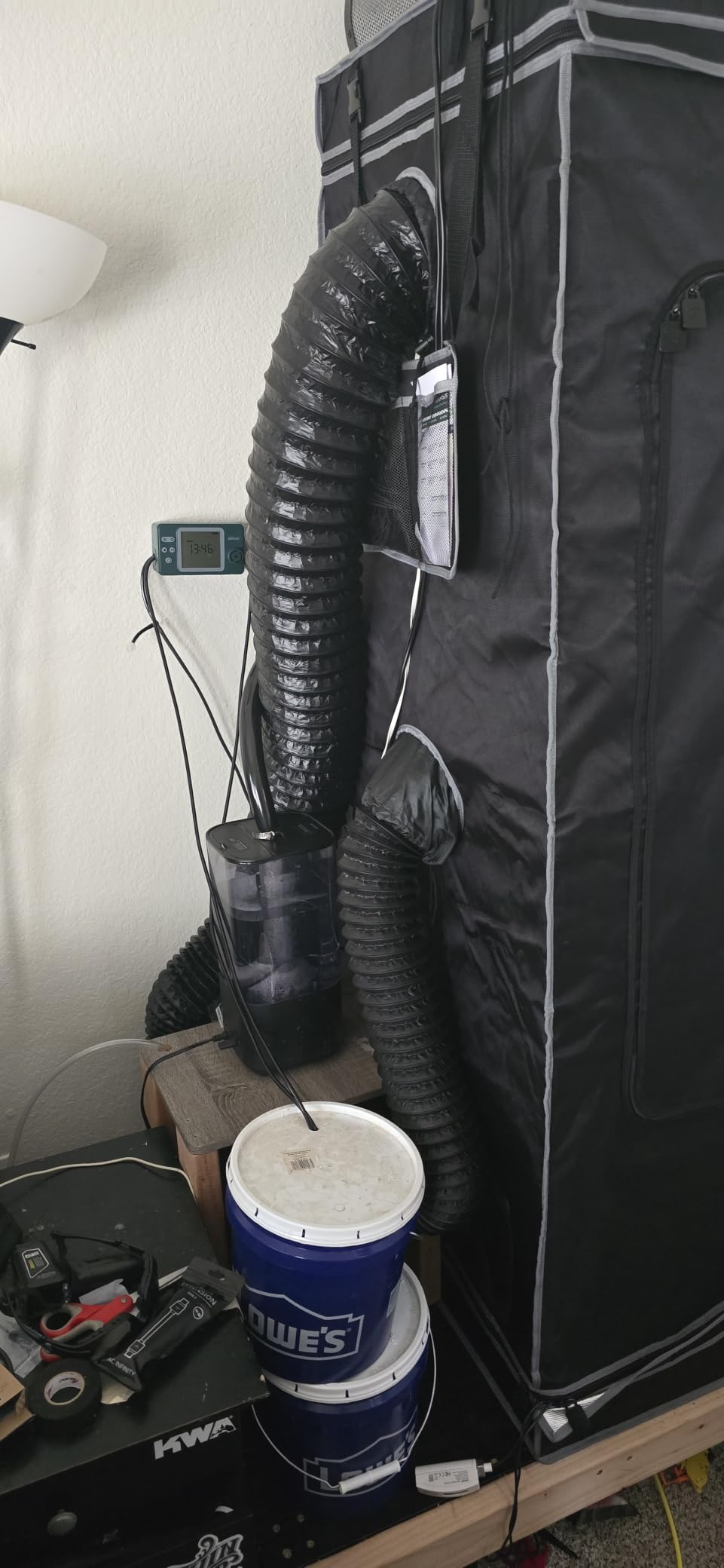 AC Infinity HYDRONE 5, Precision Plant Dehumidifier, 10 Drying Levels | PWM Rotary Motor, Effective in Extreme Hot/Cold Environments, Dual Duct Ports, for 2-3 Plants in Grow Tents customer photo 1
