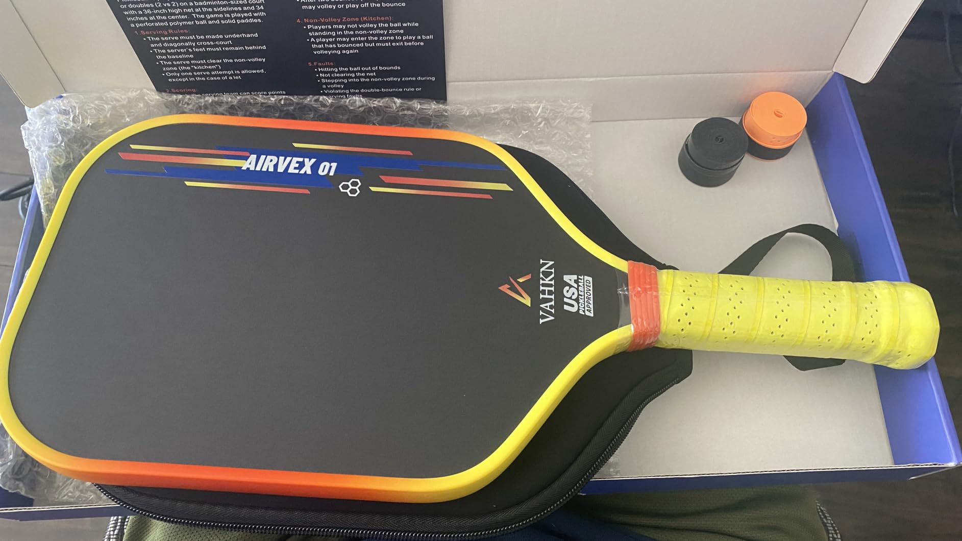 Pickleball Paddles | 16MM Carbon Fiber Pickleball Paddle | High-Spin Textured Surface & Vibrant Gradient Edge | USAPA Approved customer photo 2
