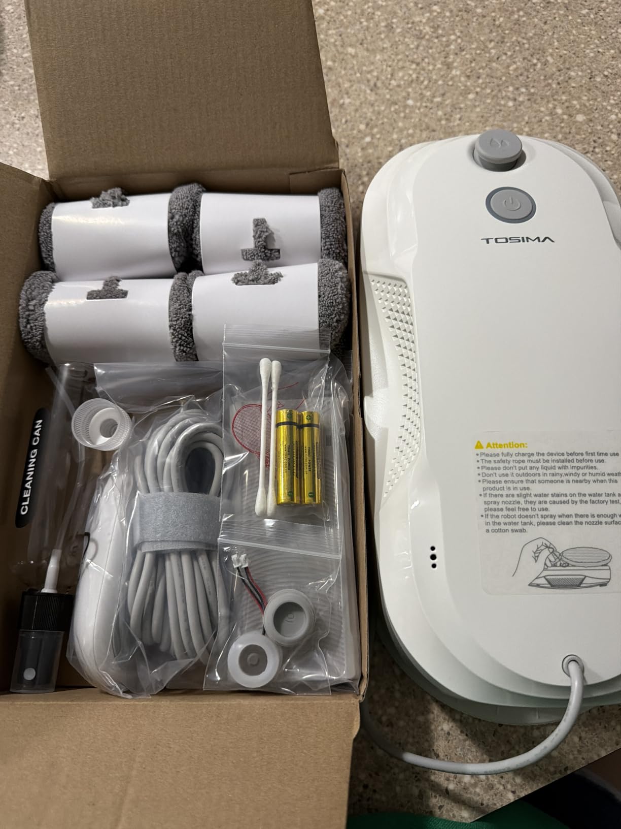Tosima W5 Window Cleaning Robot, 6400Pa Max Adaptive Suction, Auto-Spray Smart Window Cleaner with Triple Safety System, Intelligent Navigation, Remote Control, for All Smooth Surfaces, White customer photo 2