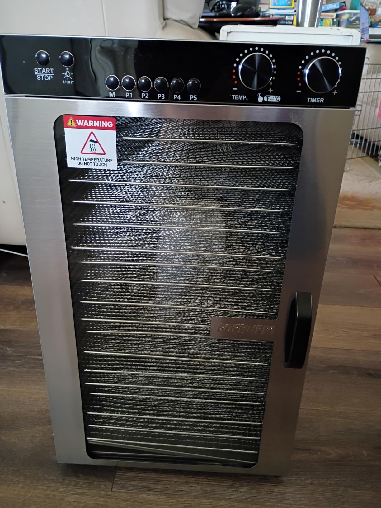 Commercial Food Dehydrator Machine 18 Trays, 1100W Stainless Steel Food Dryer 18 ft² with Digital Display, 5 Presets and 48H Timer, 86-194°F for Jerky, Meat, Fruit, Herbs customer photo 2