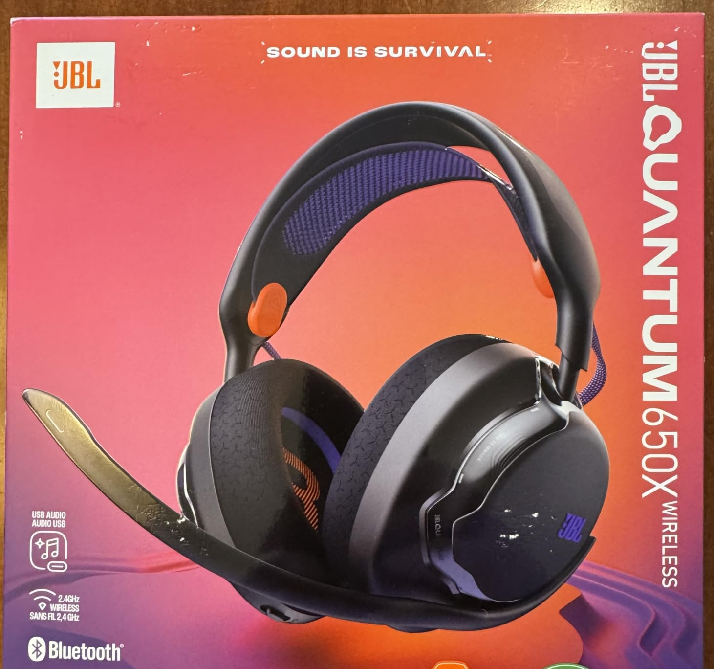 JBL Quantum 650X - Wireless multiplatform Gaming Headset Customizable Through JBL QuantumENGINE, 50mm Carbon Dynamic Drivers, Spatial Sound, Dual Wireless Connection, Replaceable Components (Black) customer photo 2
