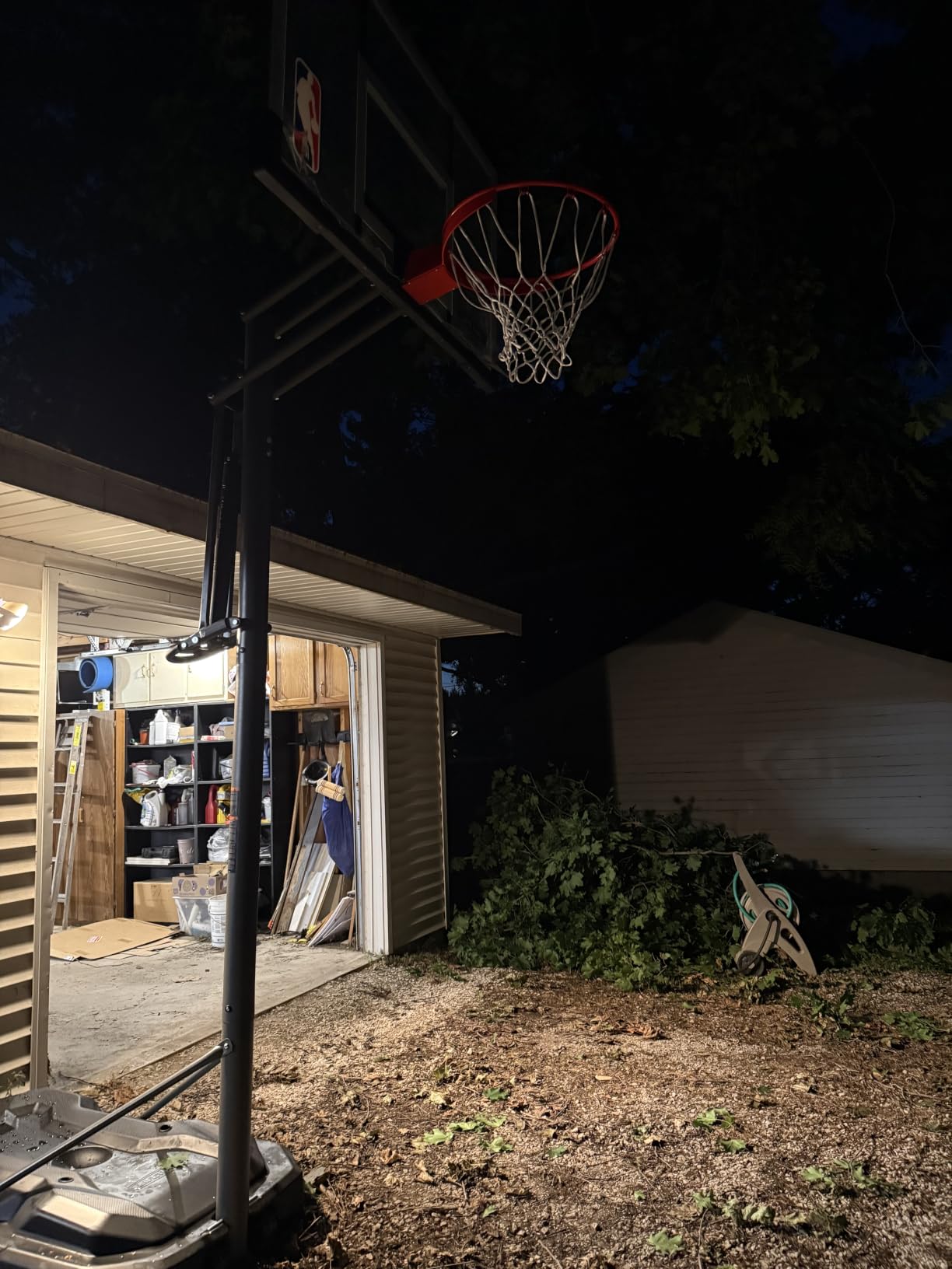 Lifetime NBA Portable Basketball Hoop, 54 Inch Steel-Framed Shatterproof Backboard, Adjustable Height 7.5-10 Ft, Power Lift Adjust, Base with Wheels, Slam-It Pro Rim customer photo 1