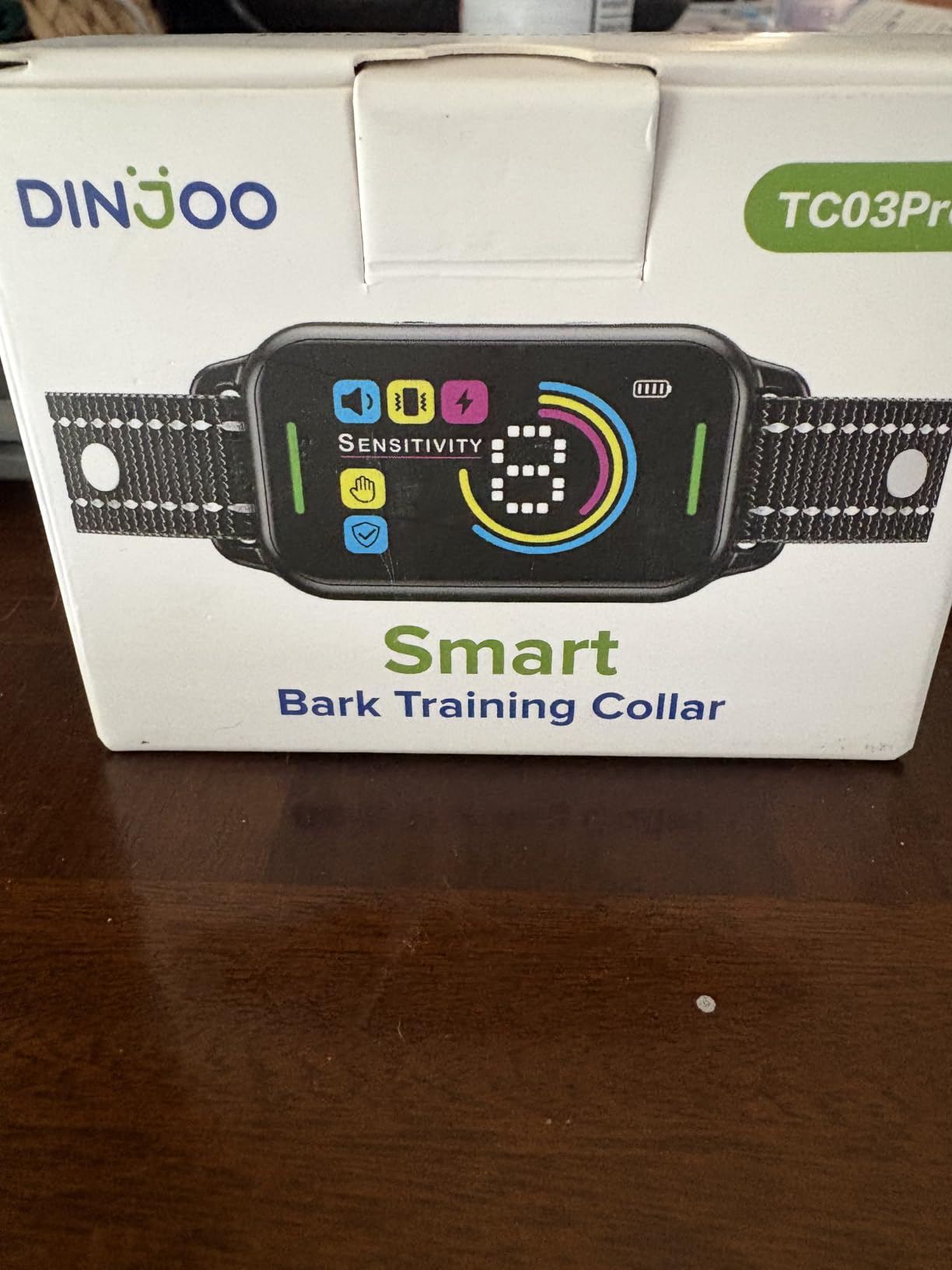 DINJOO Bark Collar for Large Medium Small Dogs - Smart AI 1S Stop Barking, Anti Barking Device & Dog Training Collar with Beep, Vibration & 8-Level Sensitivity, IP67 Waterproof - Pastel Orange customer photo 2