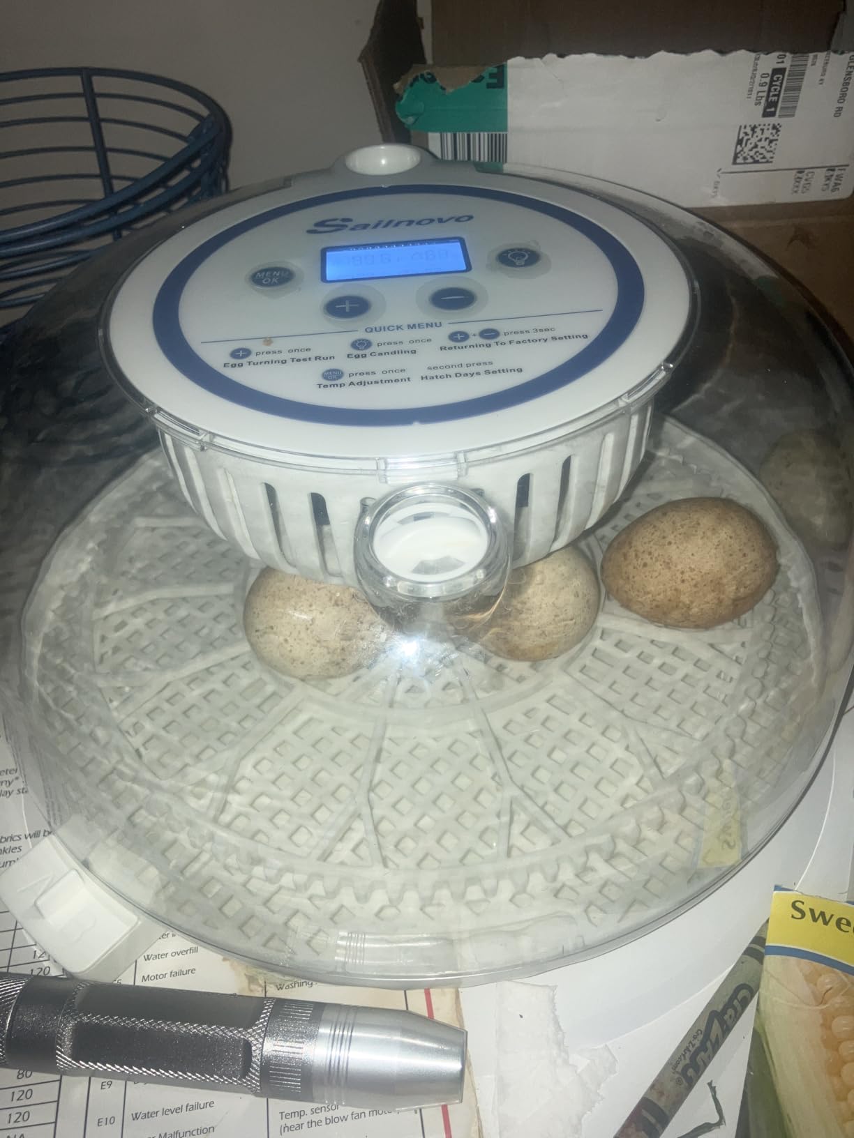 Sailnovo 12 Egg Incubators for Hatching Egg with Auto Humidification | Temperature Control, Automatic Egg Turning, Egg Candler, Incubator for Chicken Duck Quail Eggs, Ideal for Farm, School customer photo 2