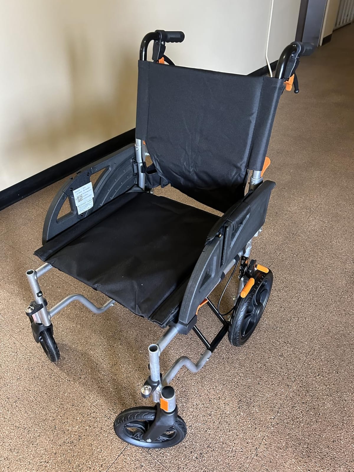 VOCIC U12 Lightweight Transport Wheelchair for Adults Foldable | Wheelchair with Handbrakes, Flip-Back Arms, Swing-Away Footrests, 12