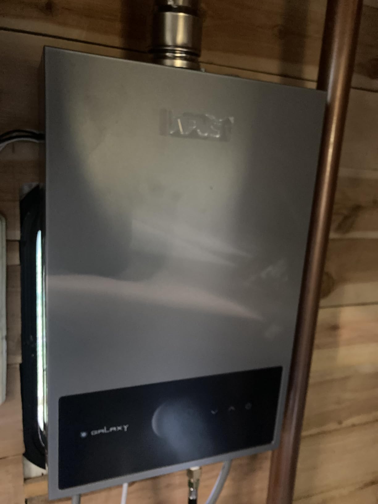 APUS Tankless Water Heater Natural Gas, Up to 5.5 GPM, Indoor Tankless Water Heater, 120,000 BTU on Demand Instant Hot Water Heaters with Smart Digital Display, Space Gray customer photo 1